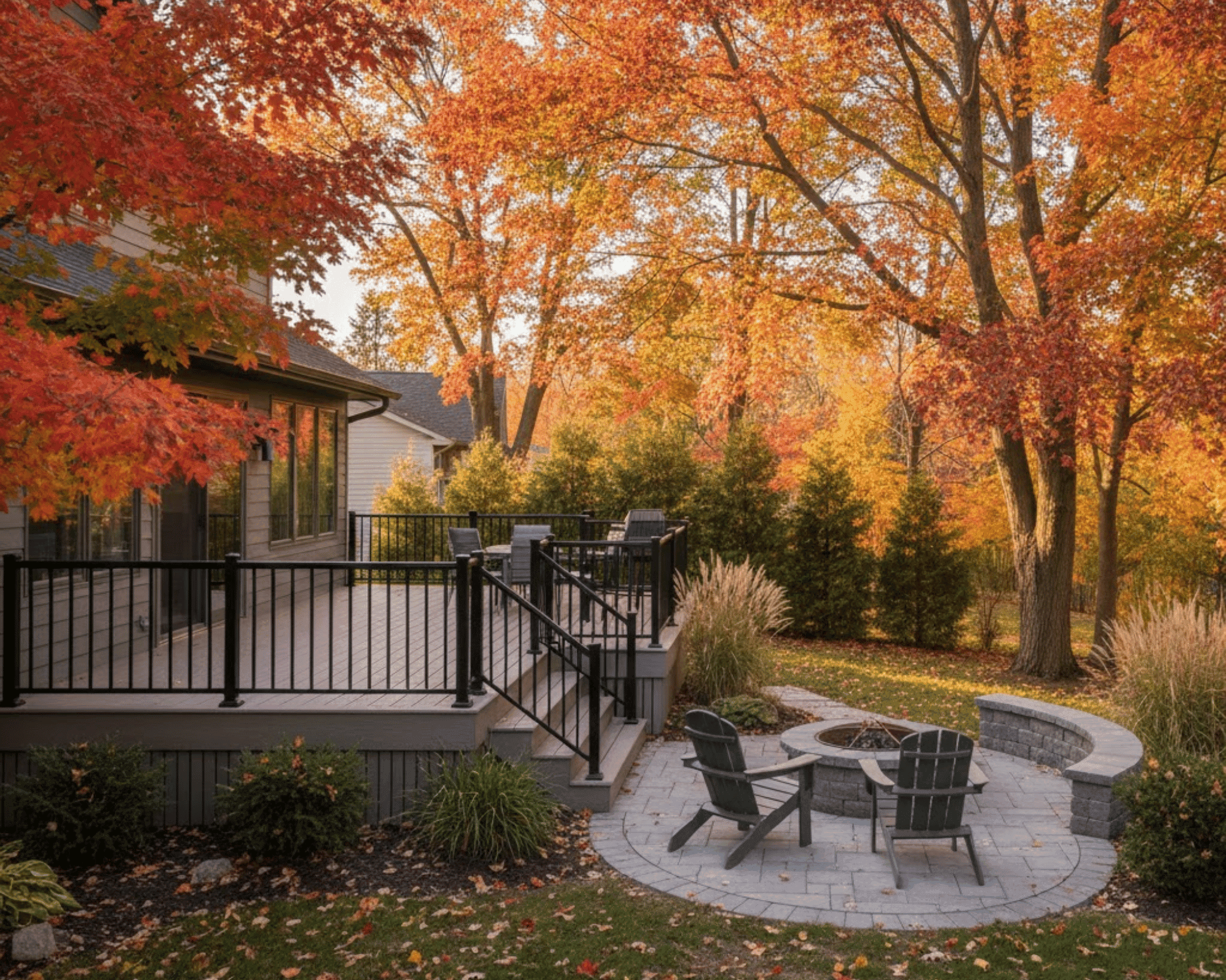 Custom deck and outdoor living in Michigan